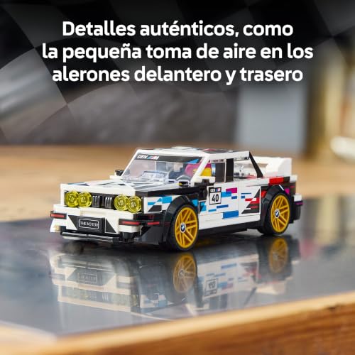 Detalle 2 de LEGO Speed Champions BMW M3 (E30) 77263, maqueta de carreras con piloto
