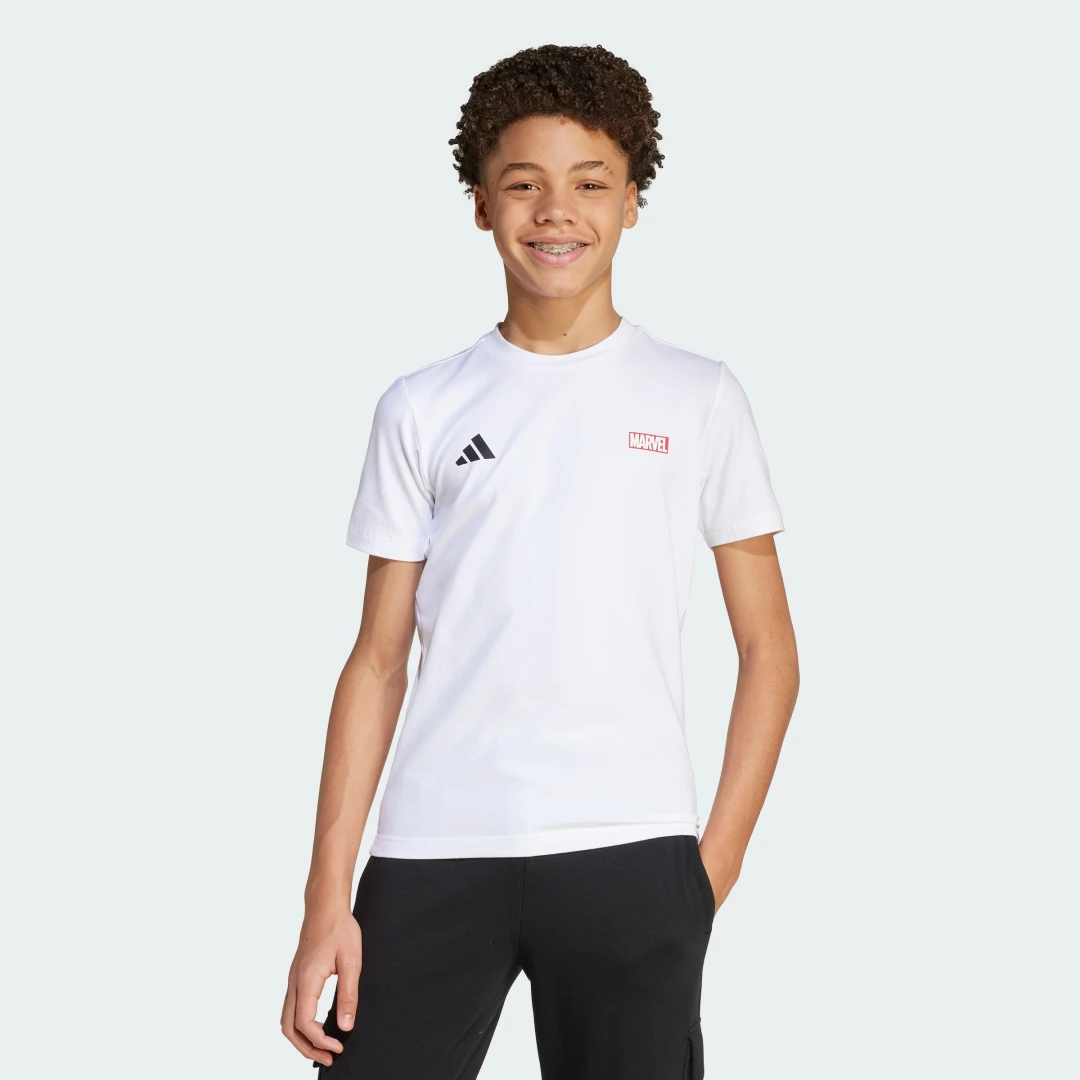 Thumbnail 2 de ADIDAS Marvel Spider-Man Graphics Camiseta para Niños – Blanca