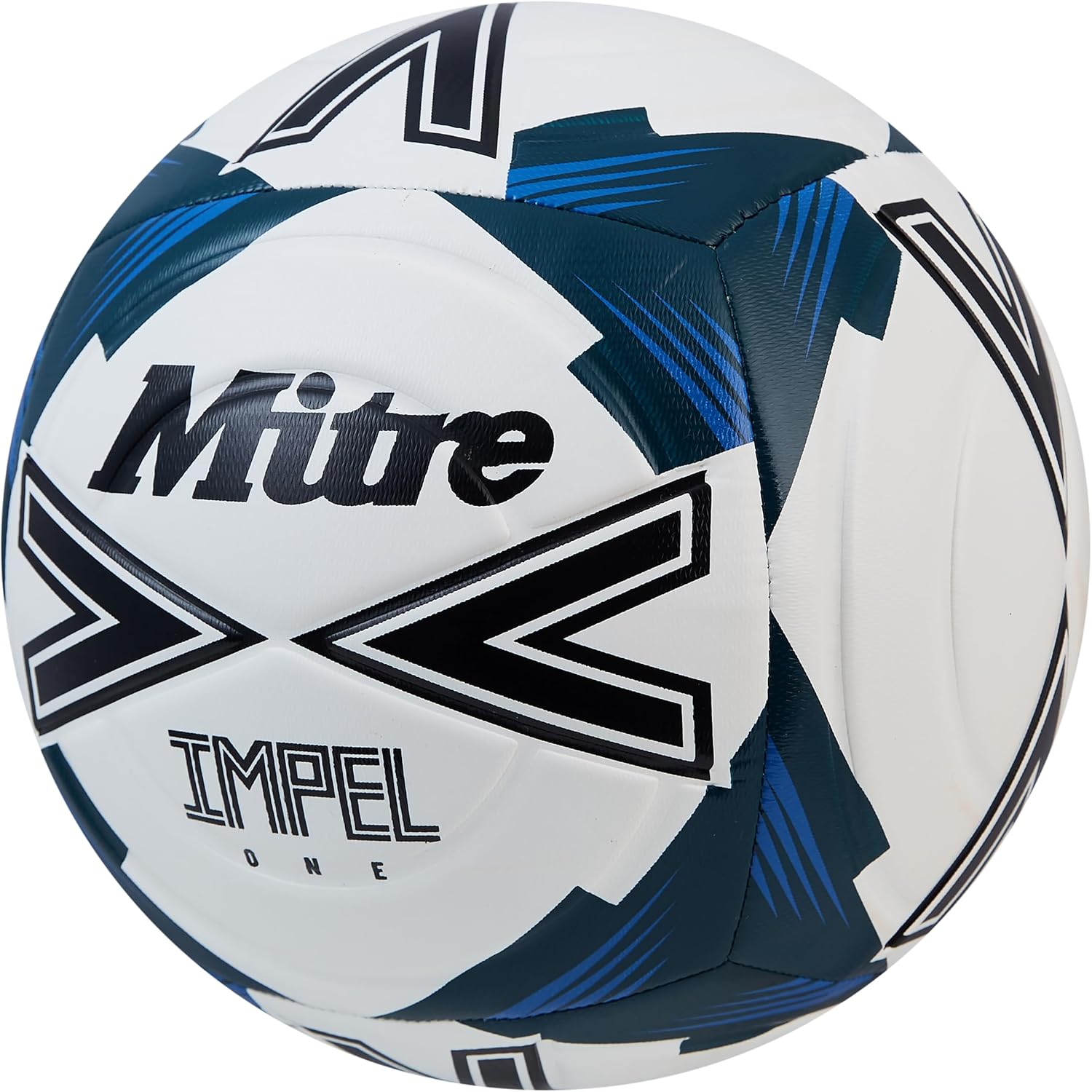 Thumbnail 1 de Mitre Impel One 24 Football (White/Black/Tidal Teal) – Size 5