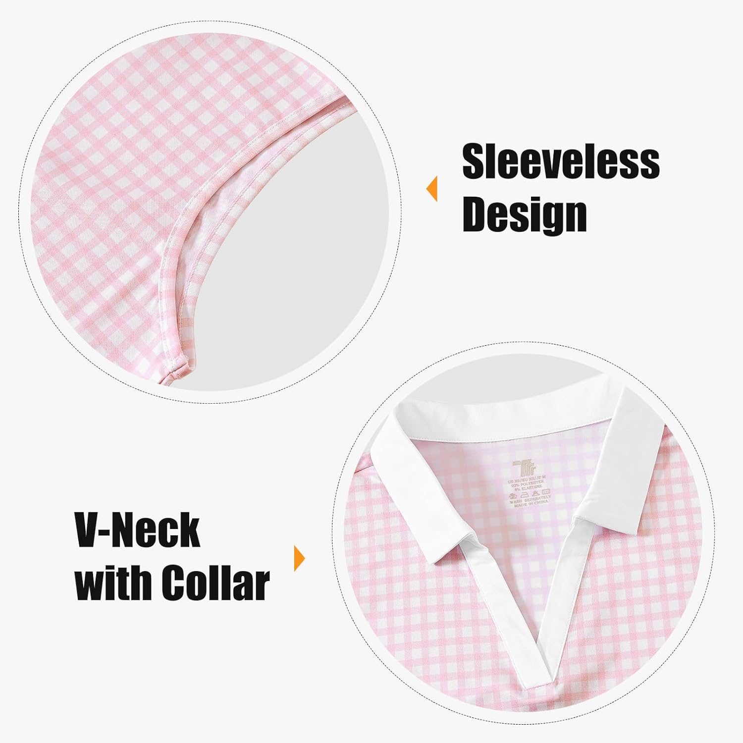 Thumbnail 4 de BGOWATU Women’s Sleeveless Golf Polo Shirt (V-Neck, UPF 50+ Quick-Dry)
