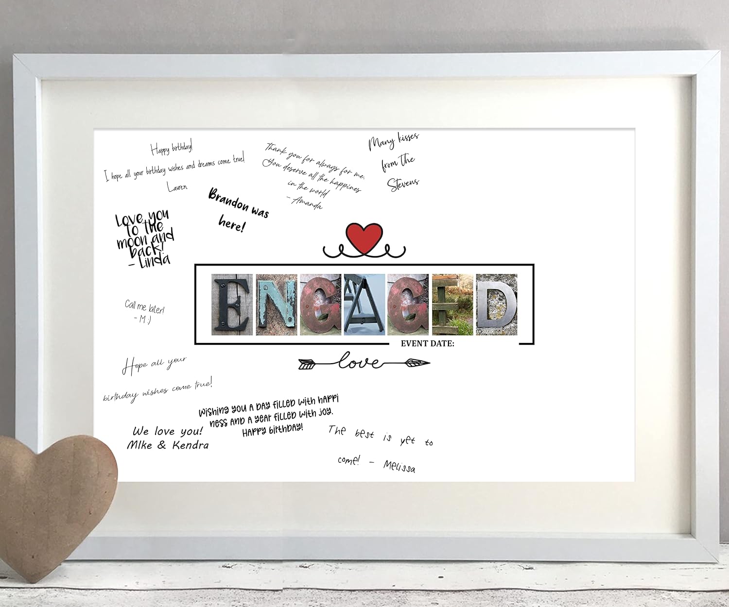 Detalle de Engagement party guest book poster, 11 x 17 inches