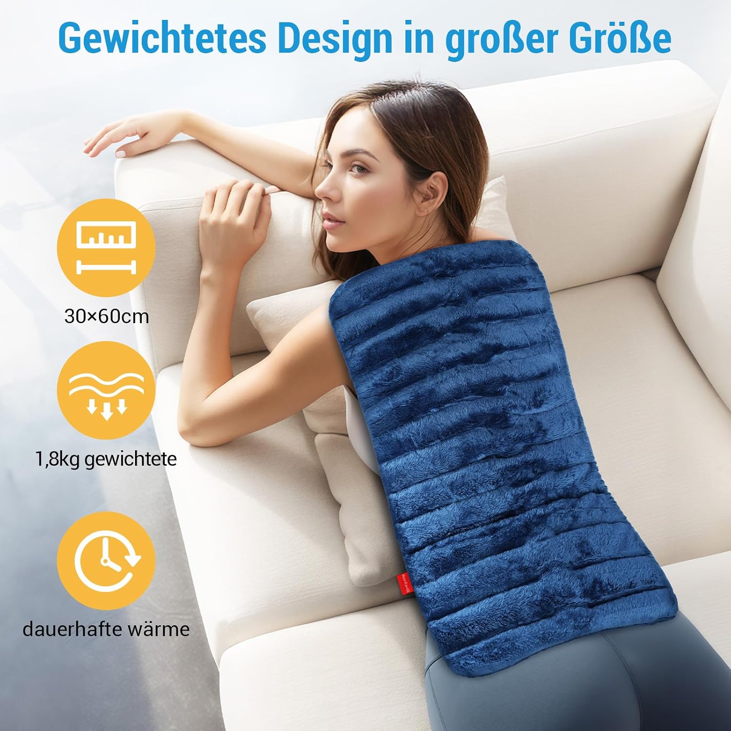 Thumbnail 1 de Comfytemp Großes Körnerkissen 30×60 cm 1,8 kg Wärmekissen 🌡