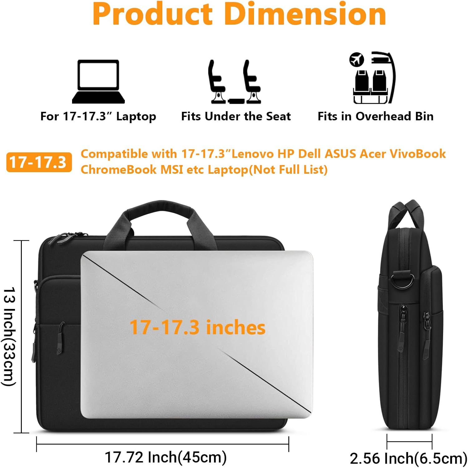 Thumbnail 6 de ZYB Große Laptoptasche 17 Zoll