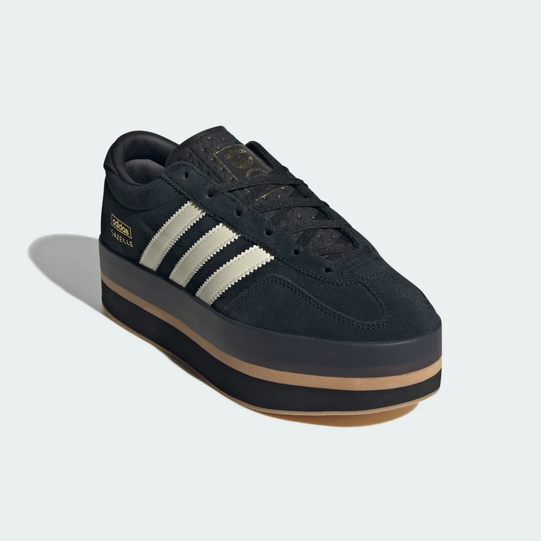 Detalle 2 de Zapatilla Gazelle Stack de Adidas – negro, estilo clásico con enfoque urbano