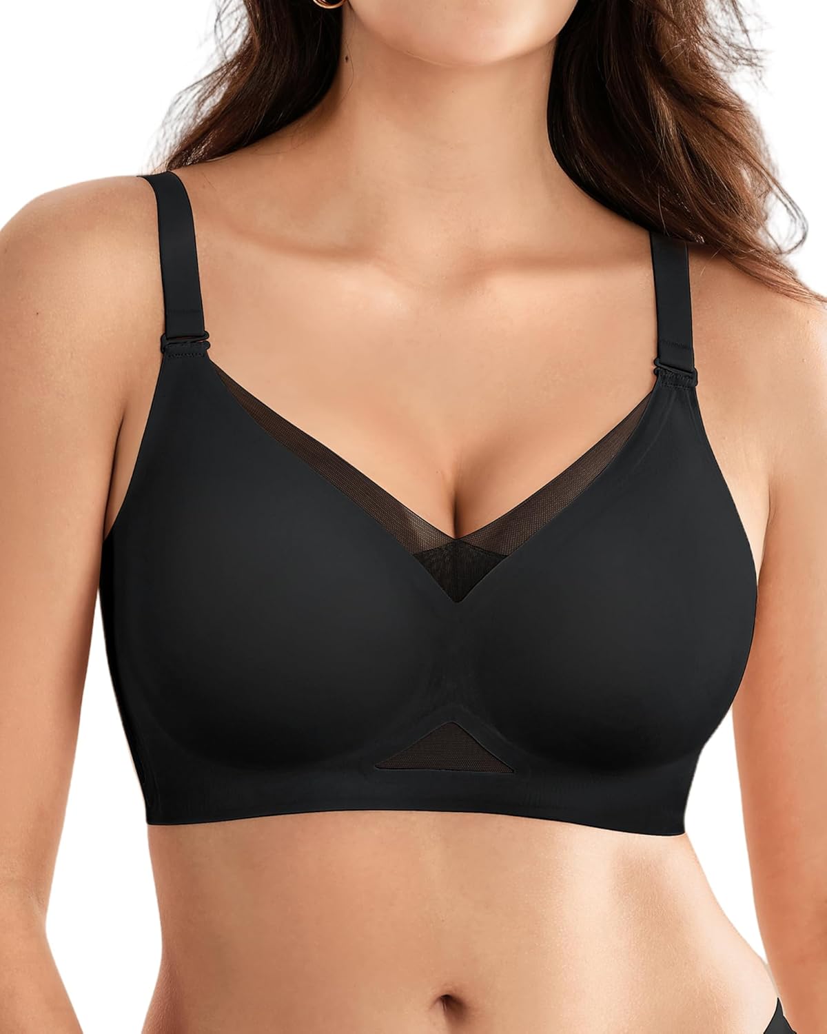 Thumbnail 6 de SHARICCA Damen BH ohne Bügel Push-Up Spitzen-BH Nahtloser T-Shirt BH mit Vollbügel – Wireless, atmungsaktiv und alltagstauglich