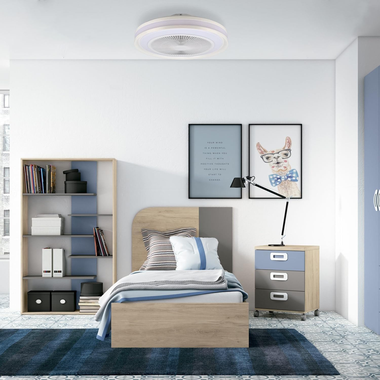 Detalle 1 de M mimotec Ventilador de Techo LED Colors con Control Remoto