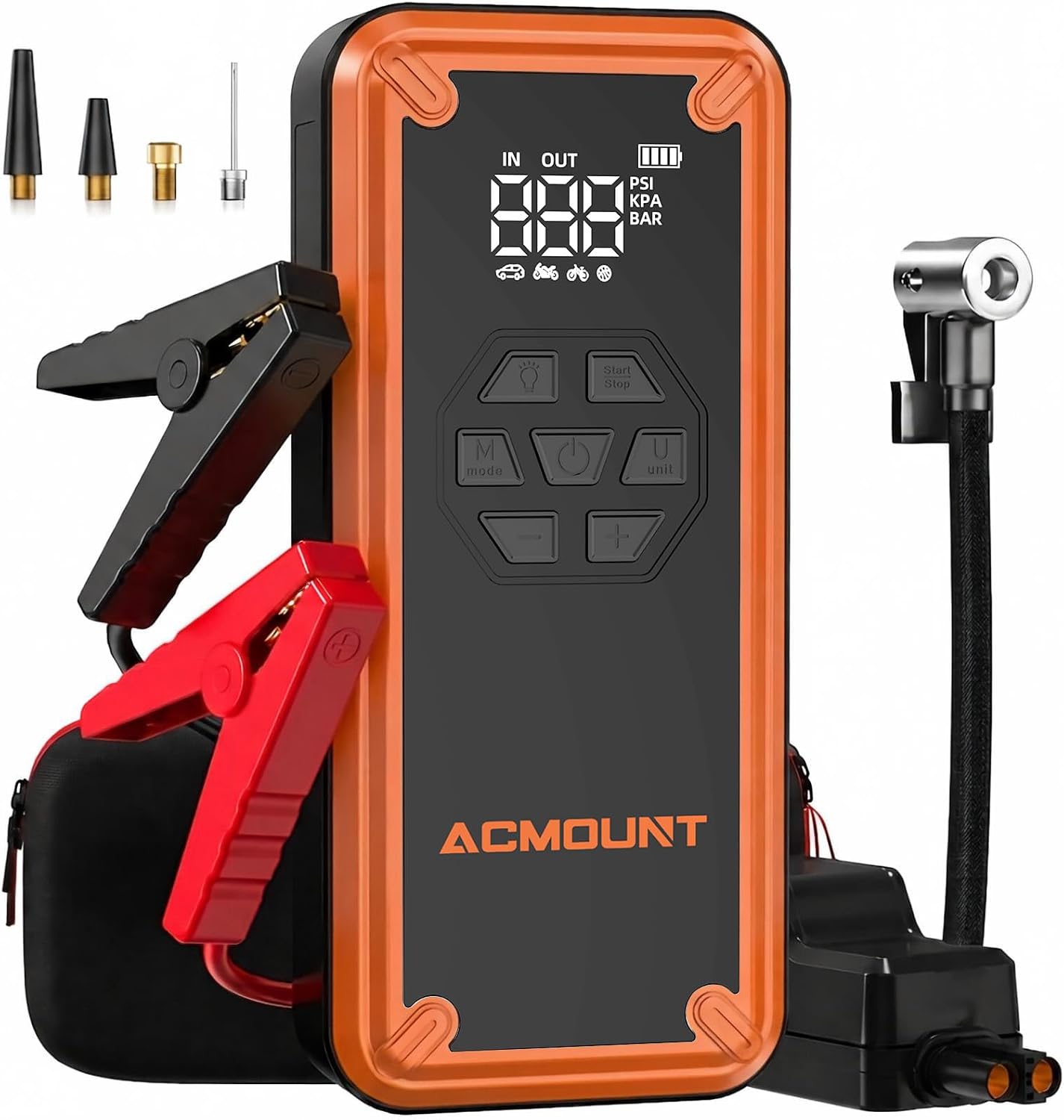 Detalle de Acmount jump starter with 150 PSI air compressor