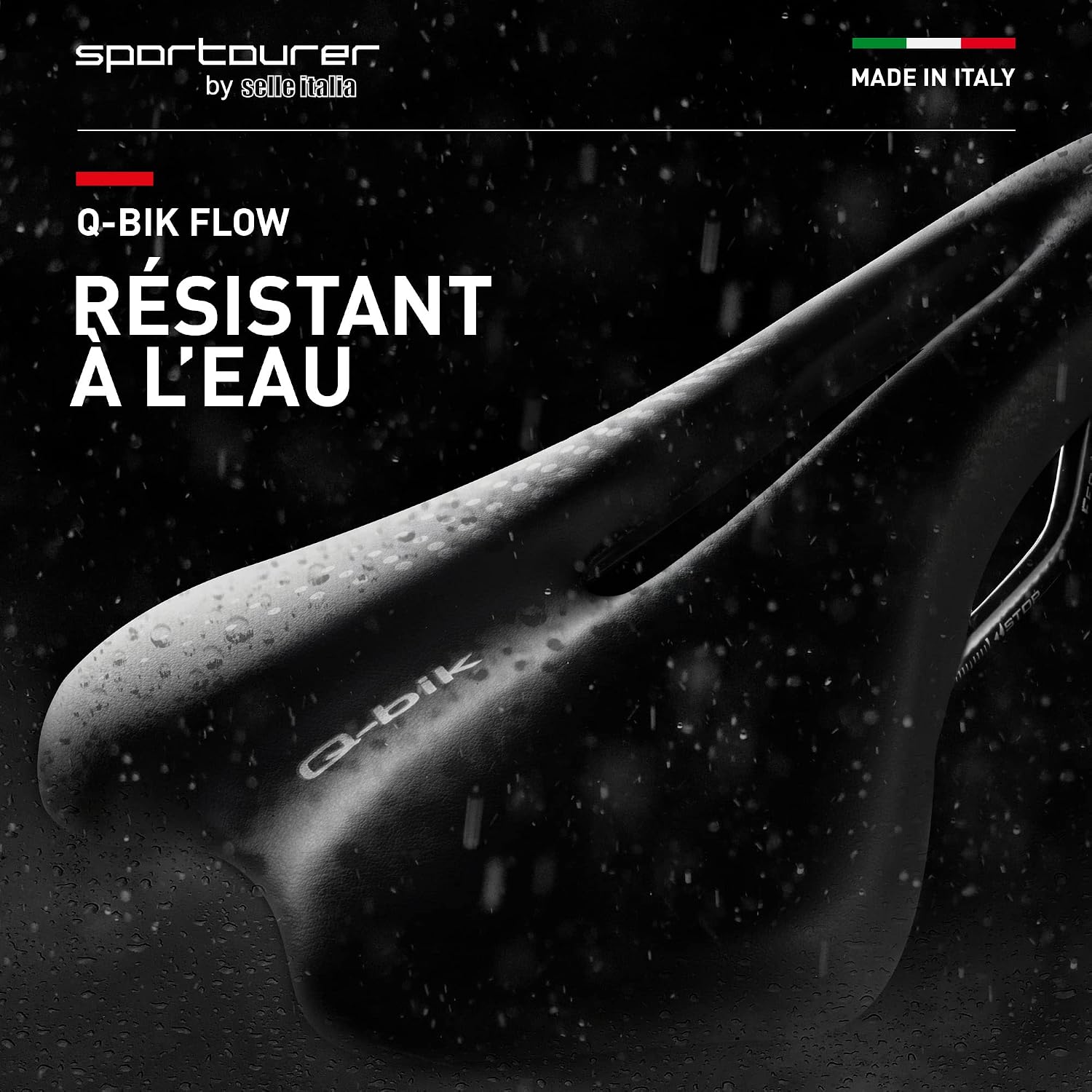 Thumbnail 6 de Sportourer by Selle Italia - Q-Bik Flow : selle de vélo souple et large, hydrophobe, adaptable à tous les vélos