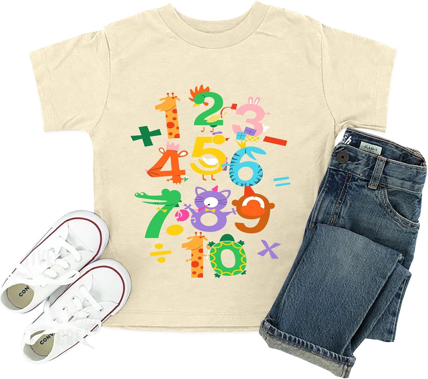 Detalle de tiorhooe Number Day Kids Maths T Shirt – 3 to 7 Years