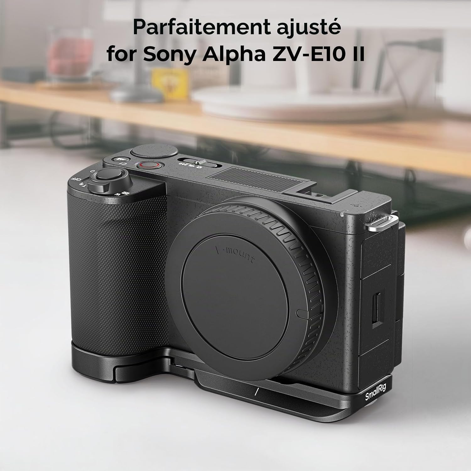 Detalle 2 de SmallRig plaque de base pour Sony ZV-E10 II – montage inférieur avec plaque à dégagement rapide Arca