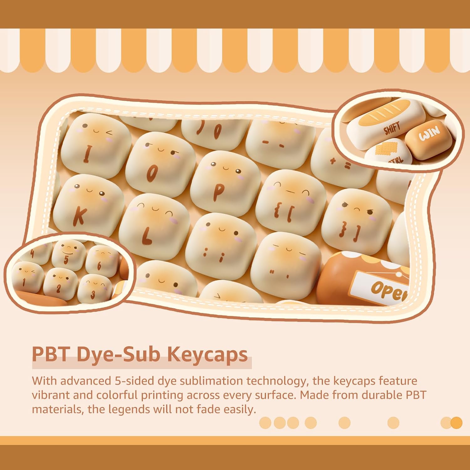 Thumbnail 1 de Akko Bun Wonderland キーキャップセット MOGプロファイル PBT・5面昇華印刷・138キー