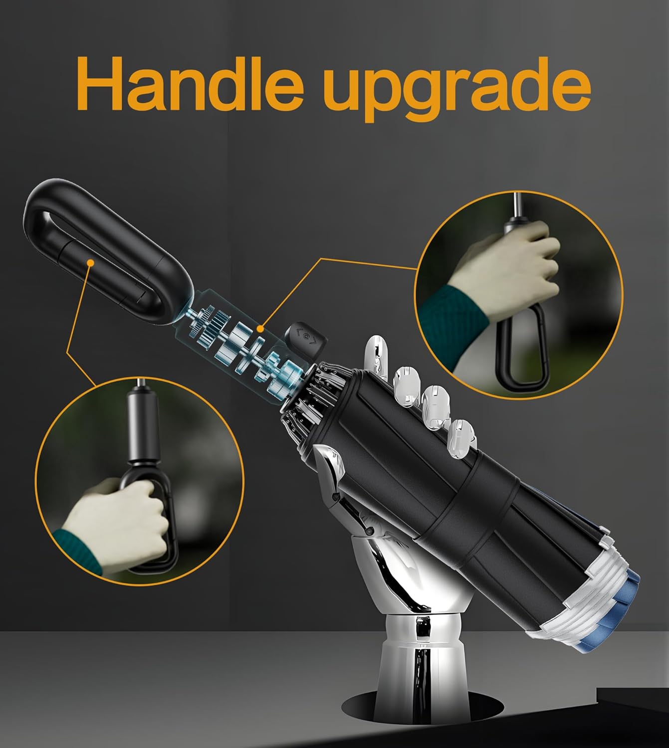 Detalle de Copulan Windproof Compact Travel Umbrella – Inverted, 10-Rib Wind-Resistant, Auto Open/Close