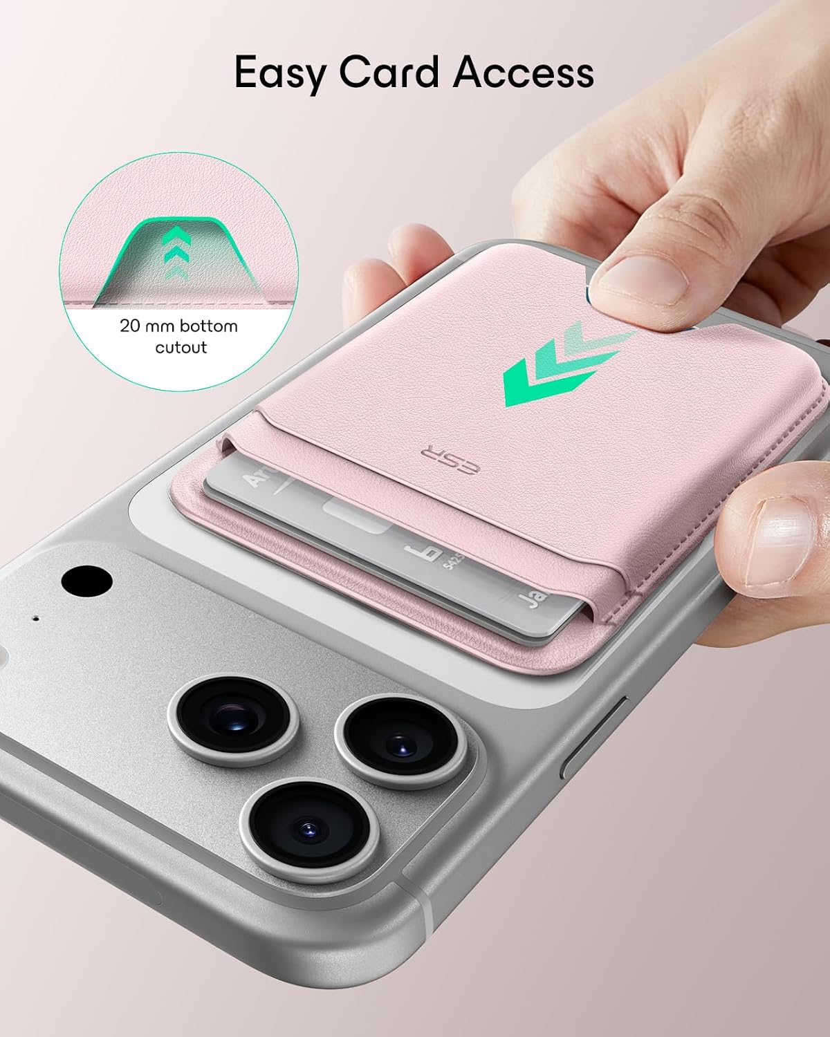 Detalle 2 de ESR MagSafe Wallet 5-Card RFID Pink