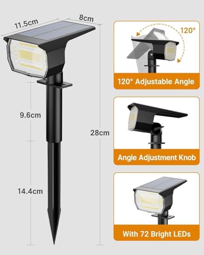 Thumbnail 6 de btfarm Luces Solares LED Exterior Jardin 72LED