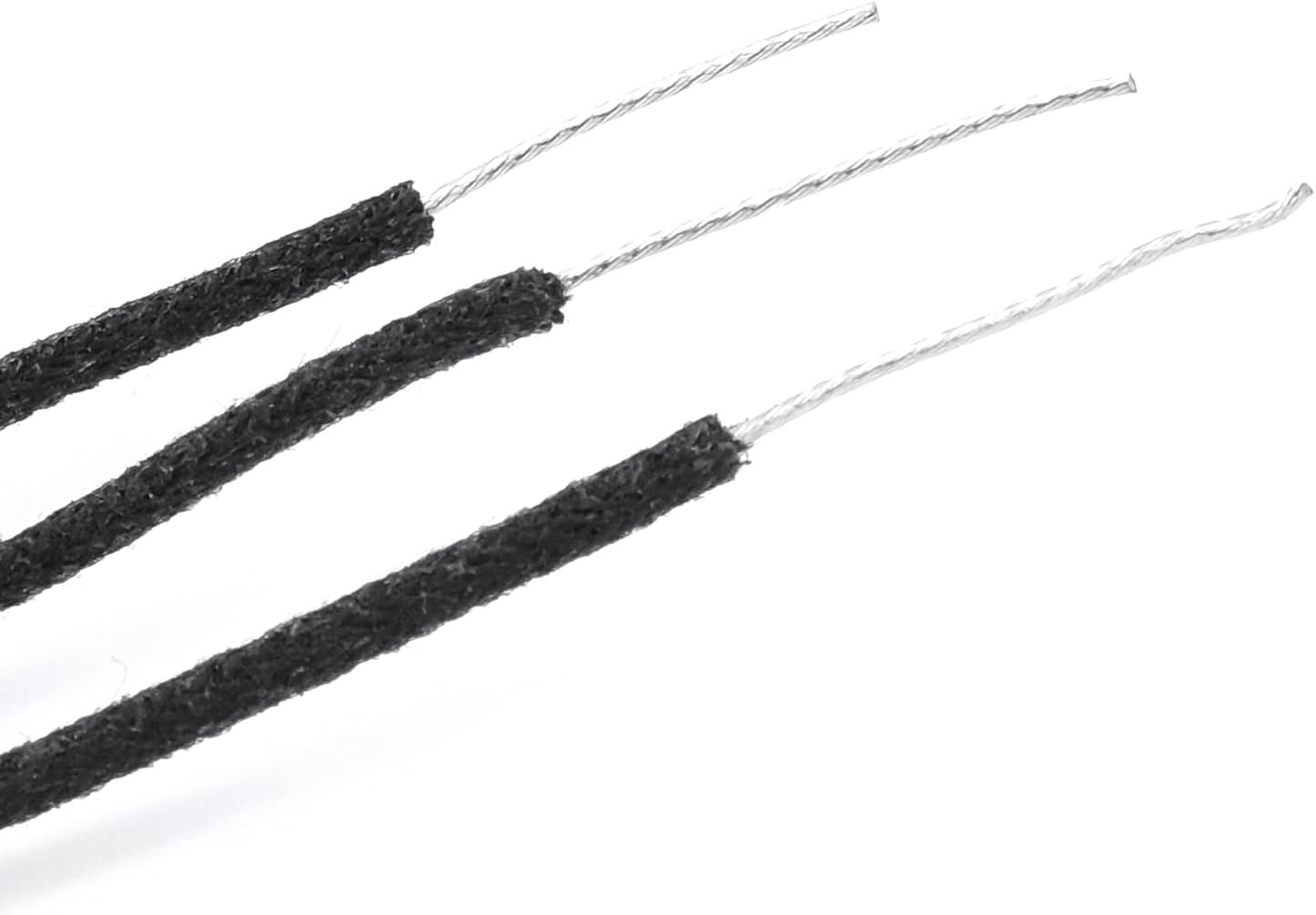 Detalle 2 de Xuxing 023-2 Pushback Guitar Wire, 10 Ft Black Cloth-Covered Design