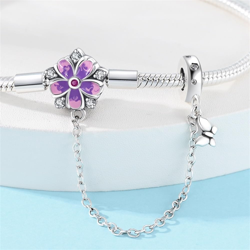 Detalle 2 de KUNSIR Moments Bracciale Donna in Argento Sterling 925 per Ciondolo Pandora – Design Snake, Compatibile con Ciondolo Pandora