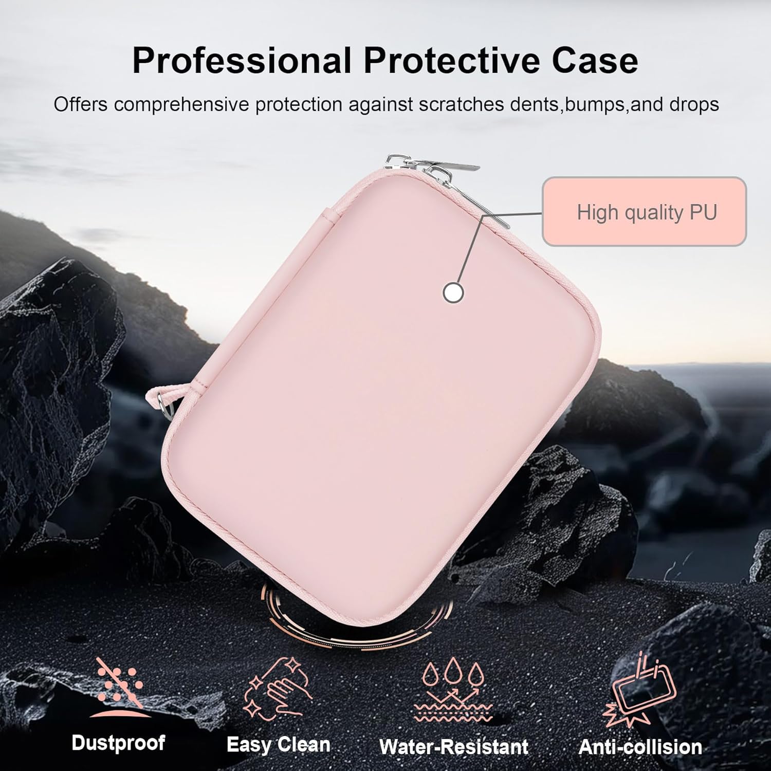 Thumbnail 5 de RAIALL Pink Carrying Case for Canon IXUS 185/285 and Sony Cybershot W830
