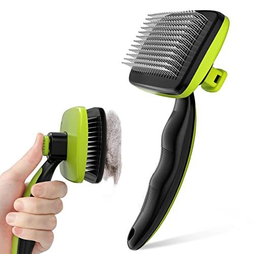 Detalle de Pecute Cepillo para perros y gatos: peine-cepillo ergonómico para pelajes cortos y largos