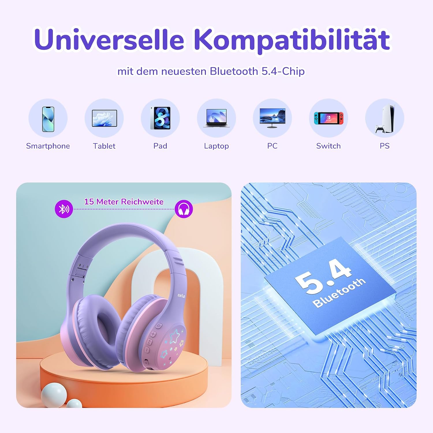 Thumbnail 6 de EarFun Bluetooth Kopfhörer Kinder