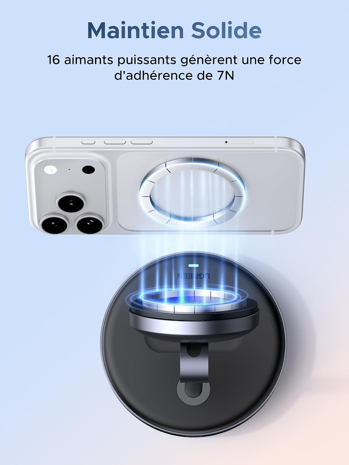 Thumbnail 6 de UGREEN Zapix 2 en 1 Chargeur induction 15W