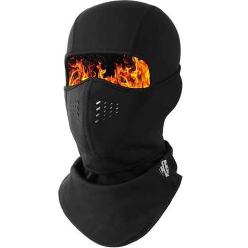Detalle de WTACTFUL cagoule moto polaire avec masque relevable et panneau en néoprène perforé