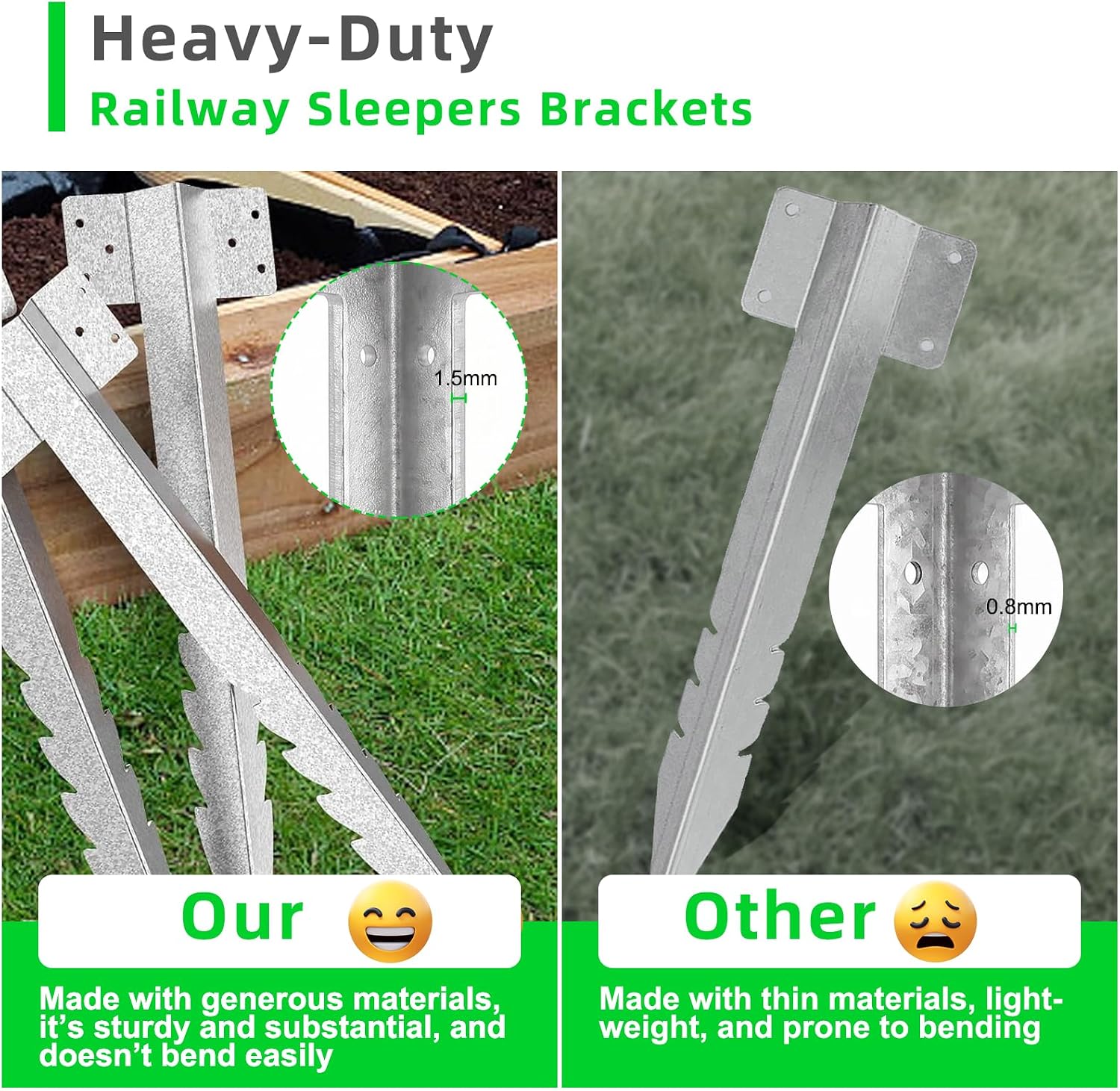 Thumbnail 1 de Railway Sleepers brackets 10 pack heavy duty