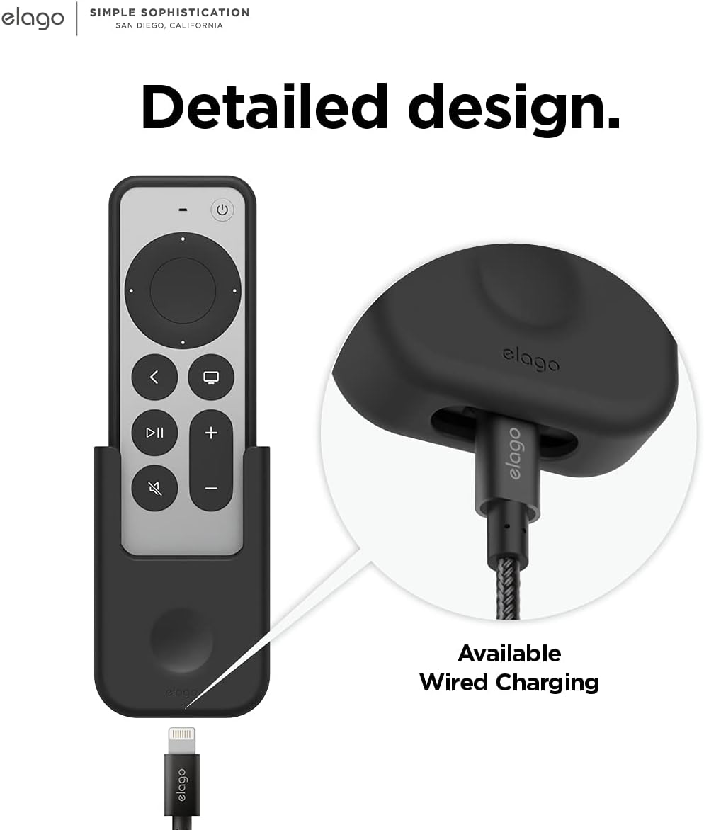 Thumbnail 2 de elago Support Télécommande pour Apple TV 4K Siri Remote (2e/3e génération) – noir