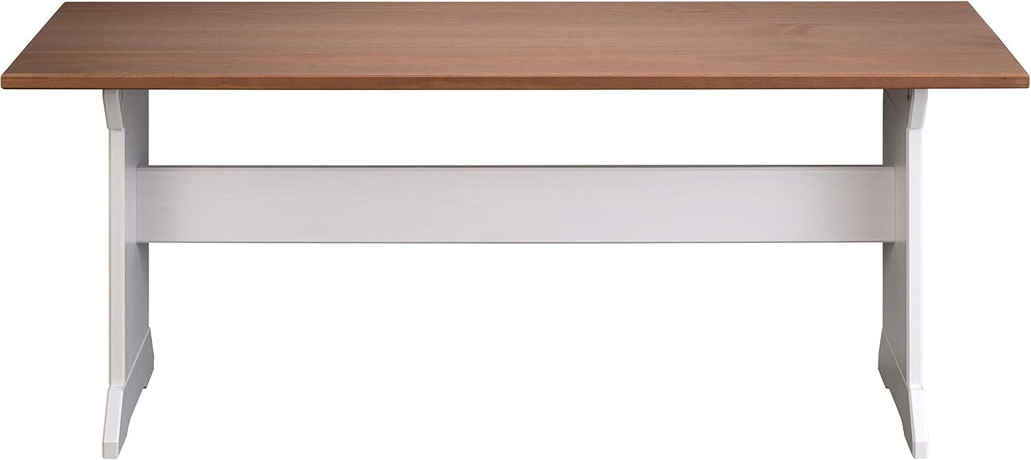 Detalle 2 de Inter Link panca in legno massiccio di pino Westerland 32.2, laccato bianco e marrone seppia