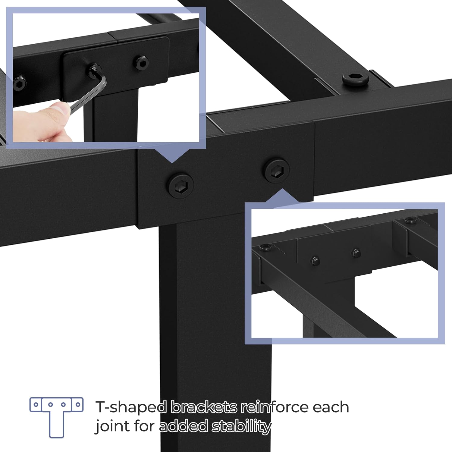 Detalle de Yaheetech Metal Platform Bed Frame, 800 lb Capacity
