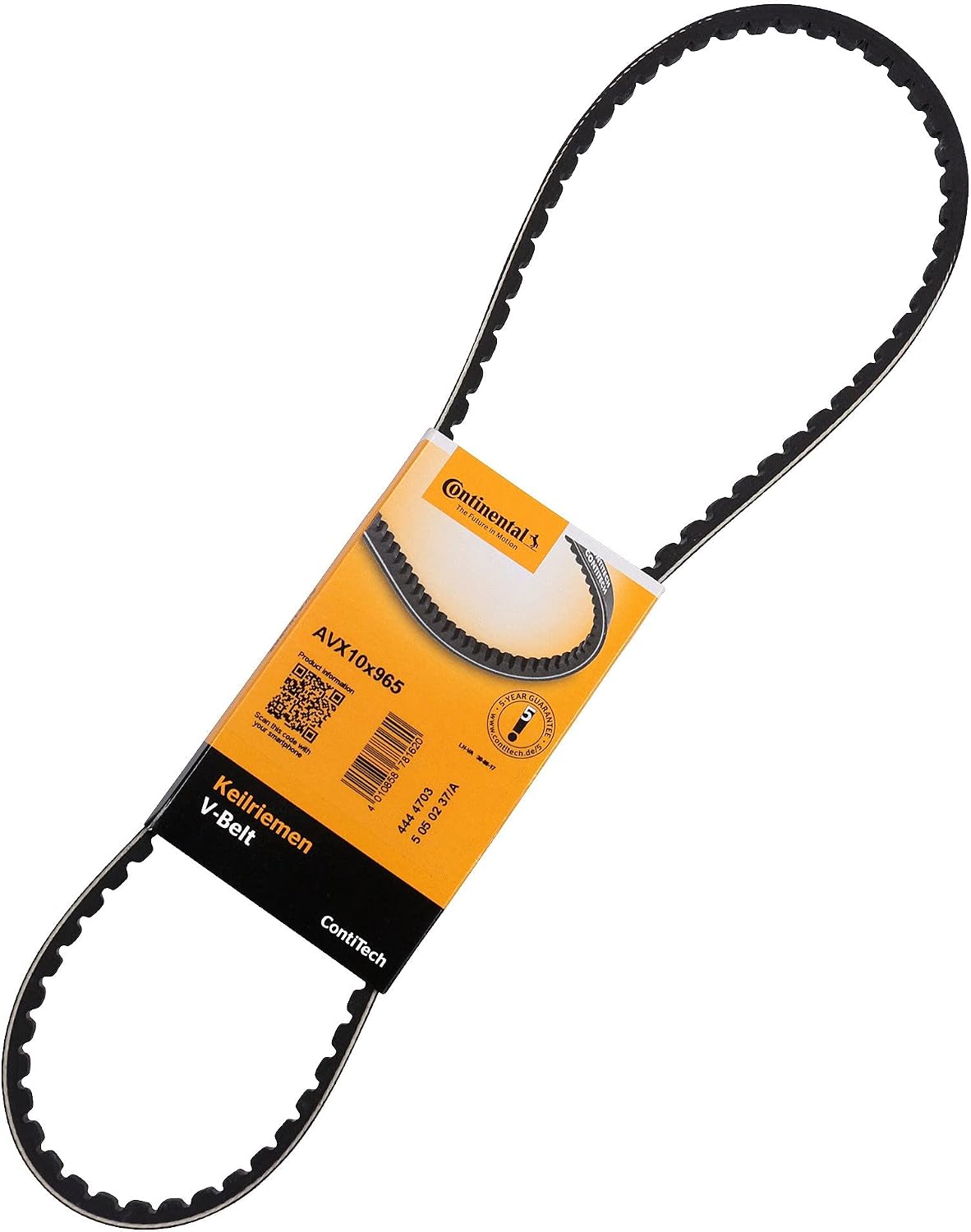 Detalle de Continental Contitech AVX10X965 Courroie trapézoïdale : entretien fiable pour accessoires moteur