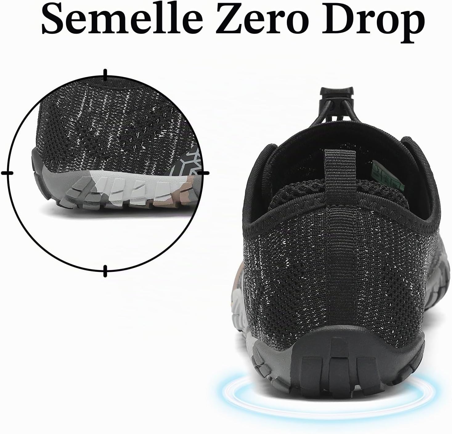 Detalle de SAGUARO Chaussures Minimalistes Barefoot – Légères, respirantes et zéro drop avec boîte à orteils large