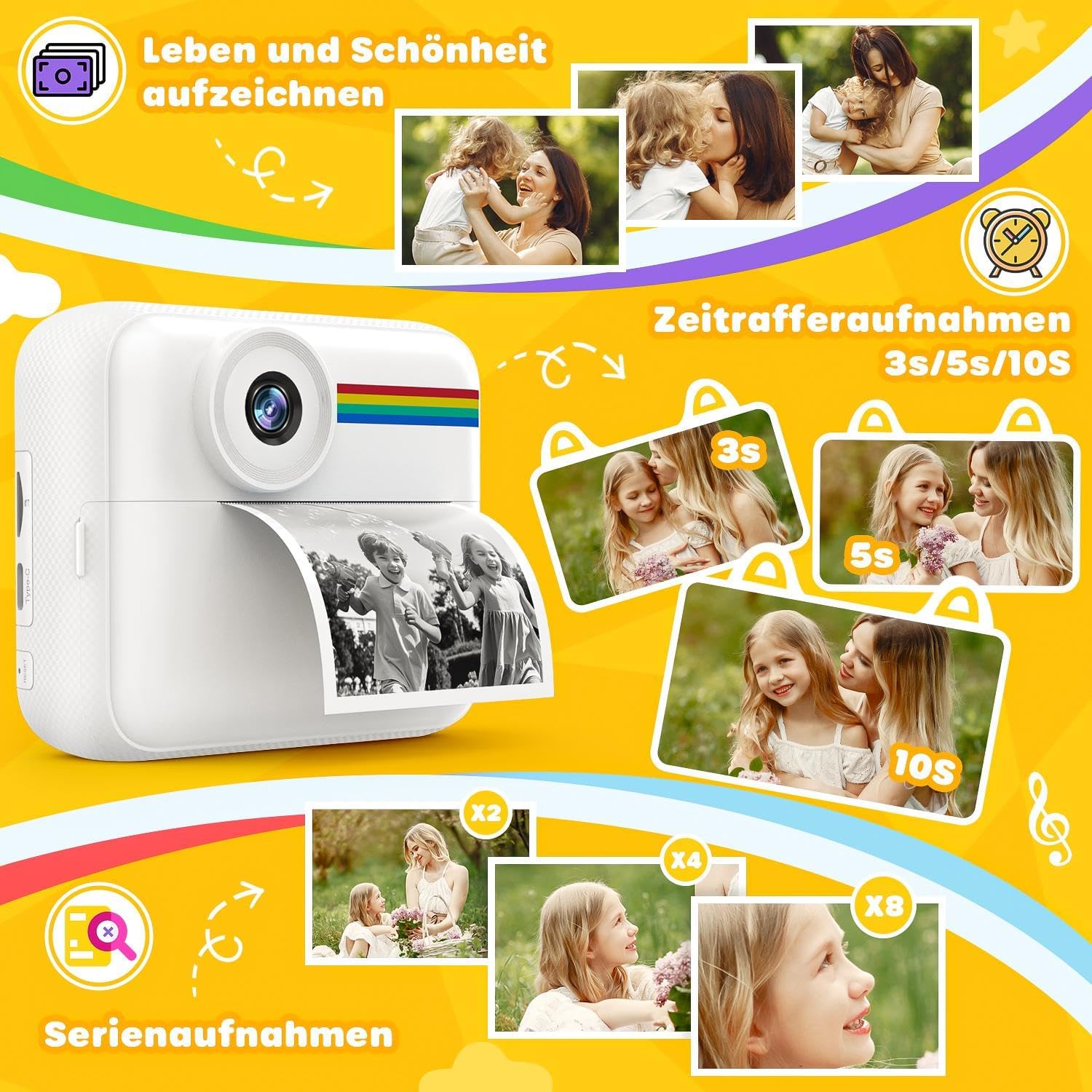 Thumbnail 3 de FNITAER Kinderkamera 48MP mit Sofortdruck