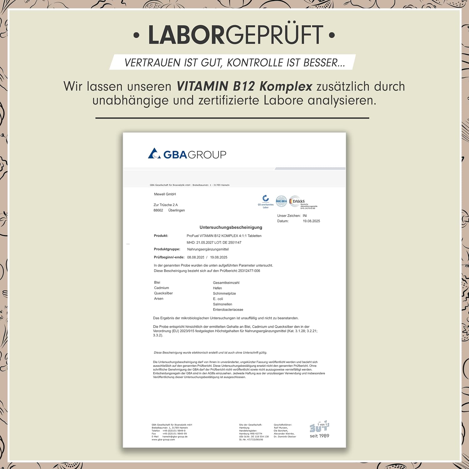 Thumbnail 4 de Vitamin B12 Komplex 500 µg 365 Tabletten