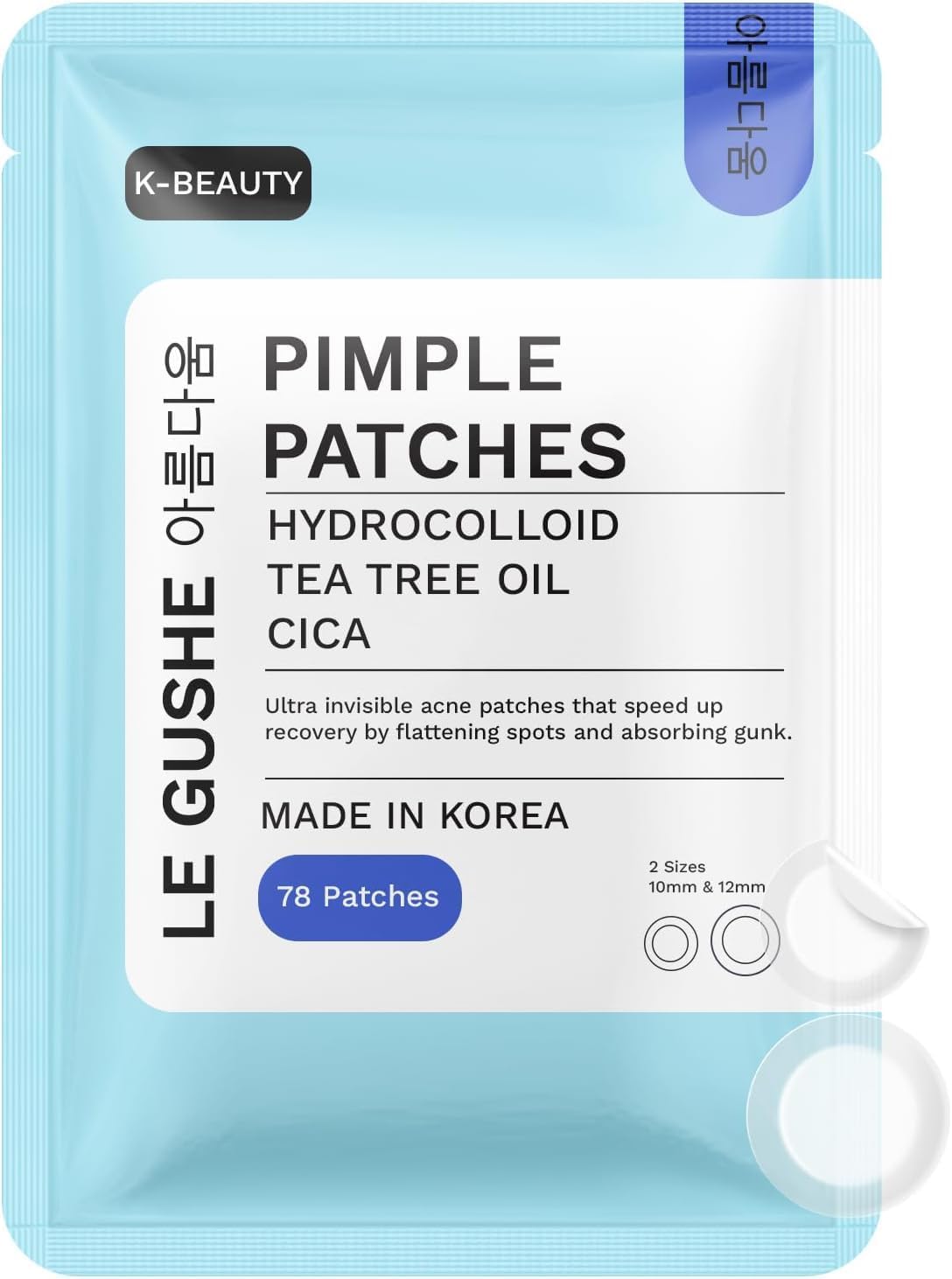 Detalle de LE GUSHE Korean Pimple Patches 78 dots