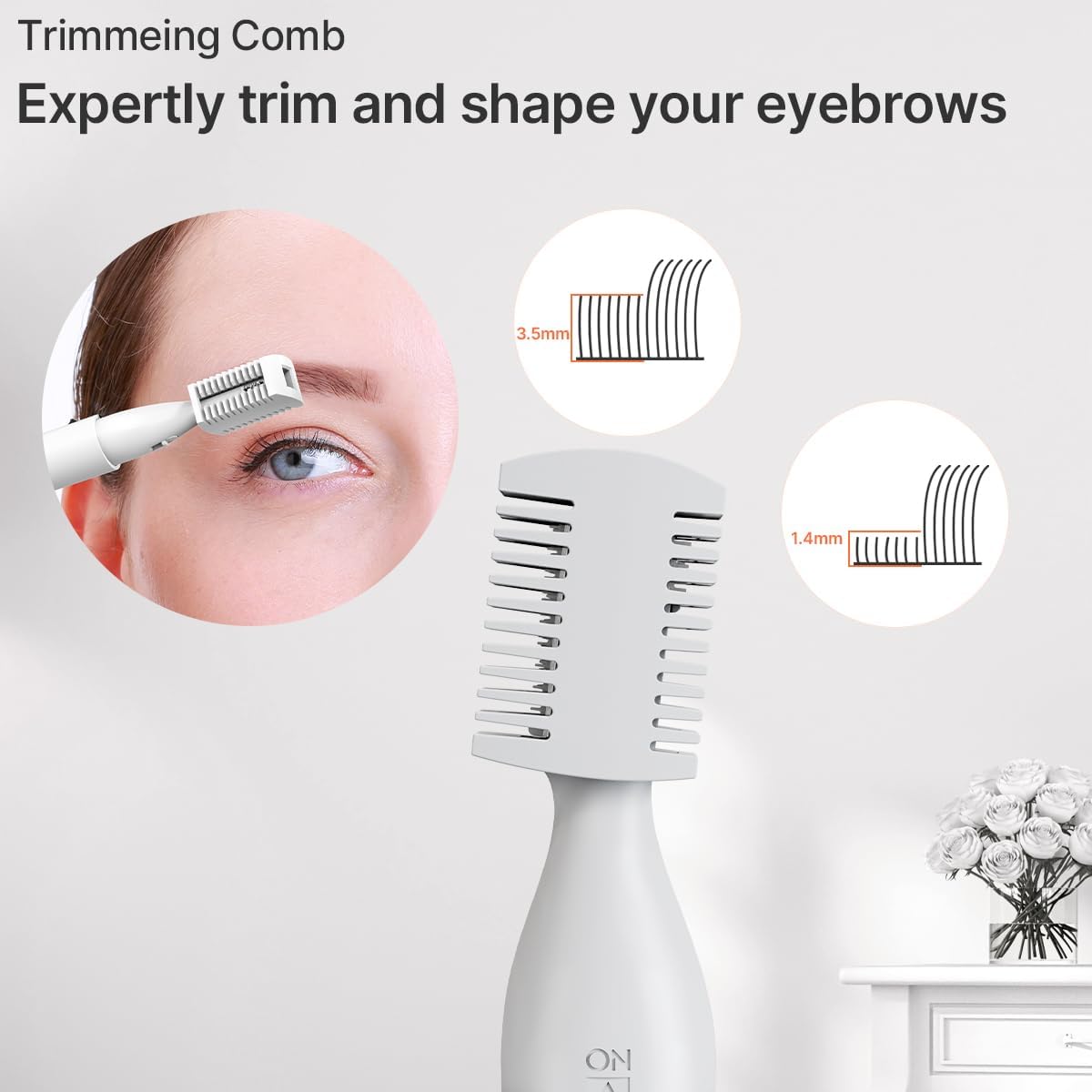 Thumbnail 4 de TOUCHBeauty Electric Eyebrow Trimmer AG-1658 (Silver) – compact facial hair remover for precise shaping