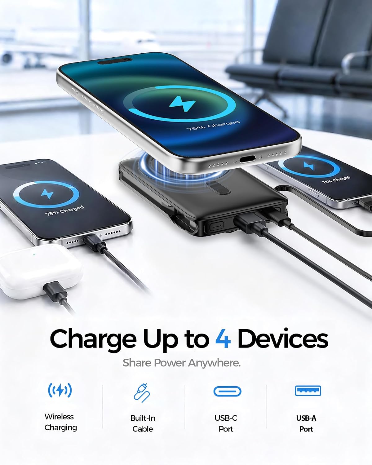 Detalle 2 de Nllosa Magnetic Power Bank, 10000mAh