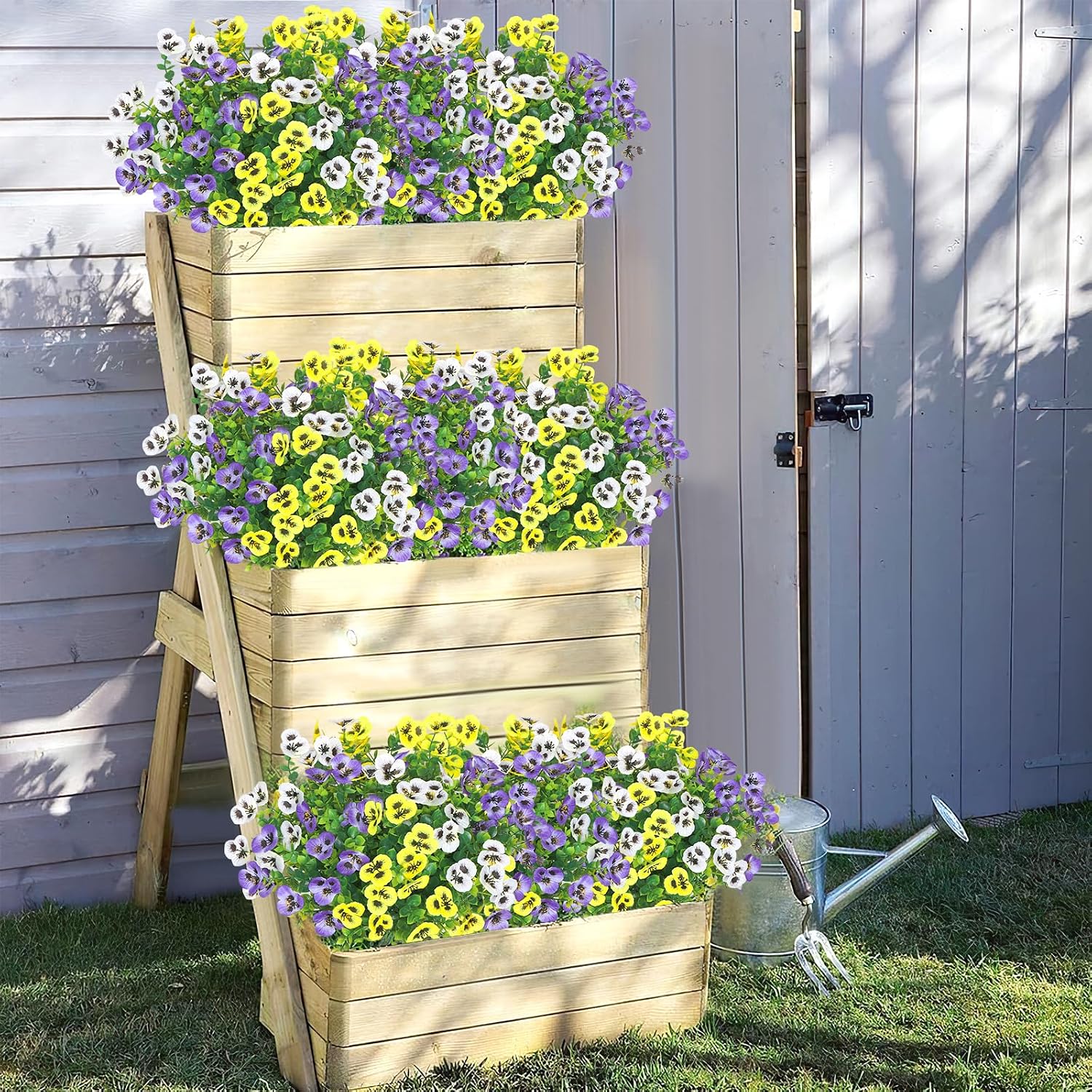 Detalle 2 de DEMIUKO 9 Bündel künstliche Blumen Gelb 🌼