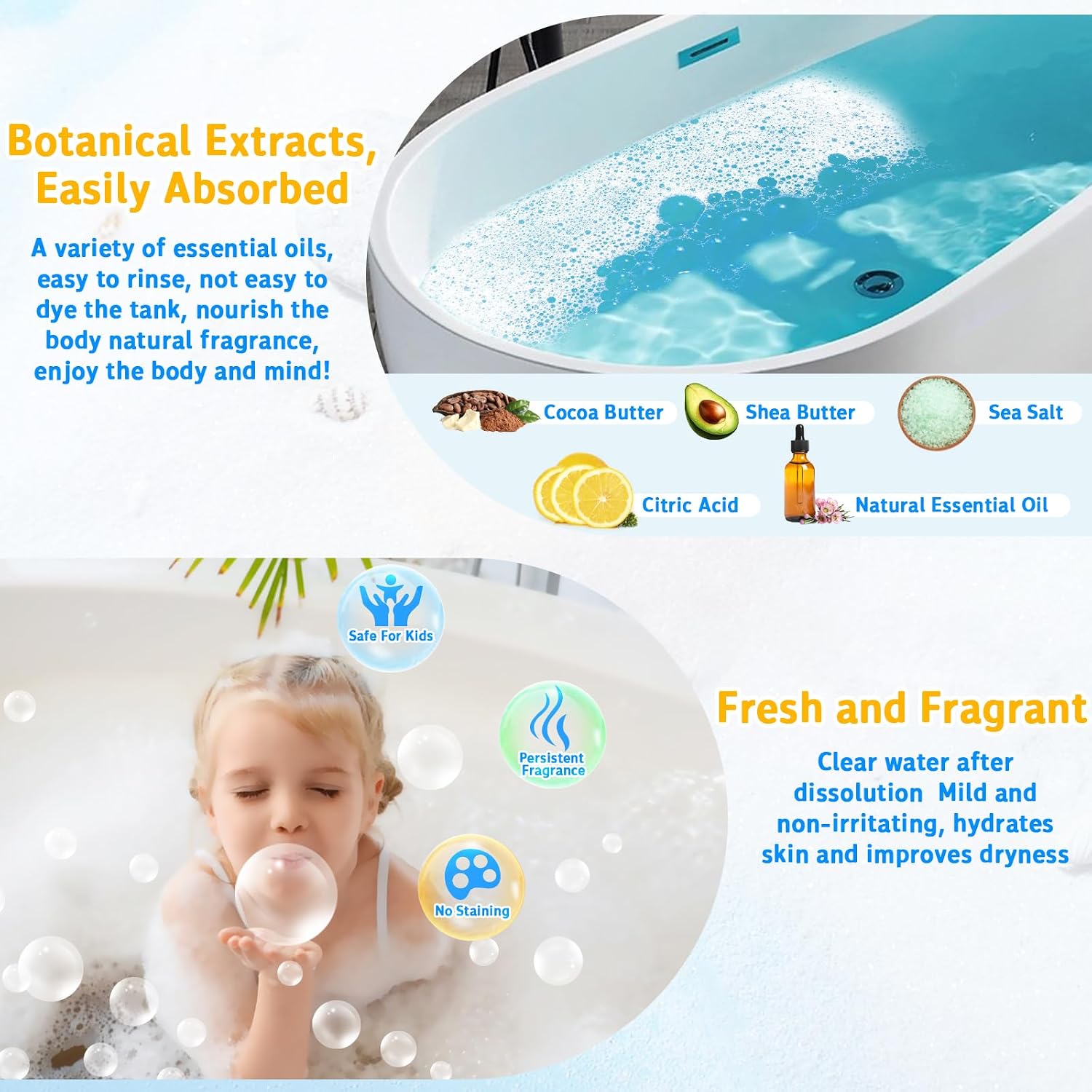 Detalle 2 de HEYMKGO Bath Bombs Gift Set (8 pcs) with essential oil scents and bubble love stick