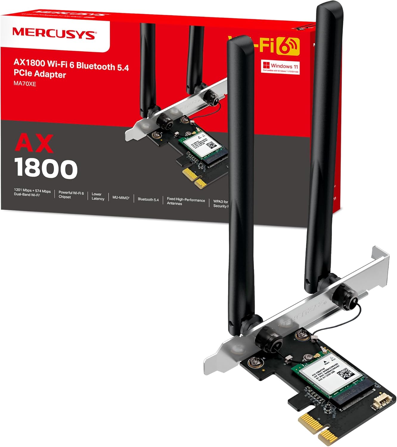 Thumbnail 6 de Mercusys TP-Link MA30E: Adattatore PCIe Dual Band Wi‑Fi AC1200 + Bluetooth 5.0
