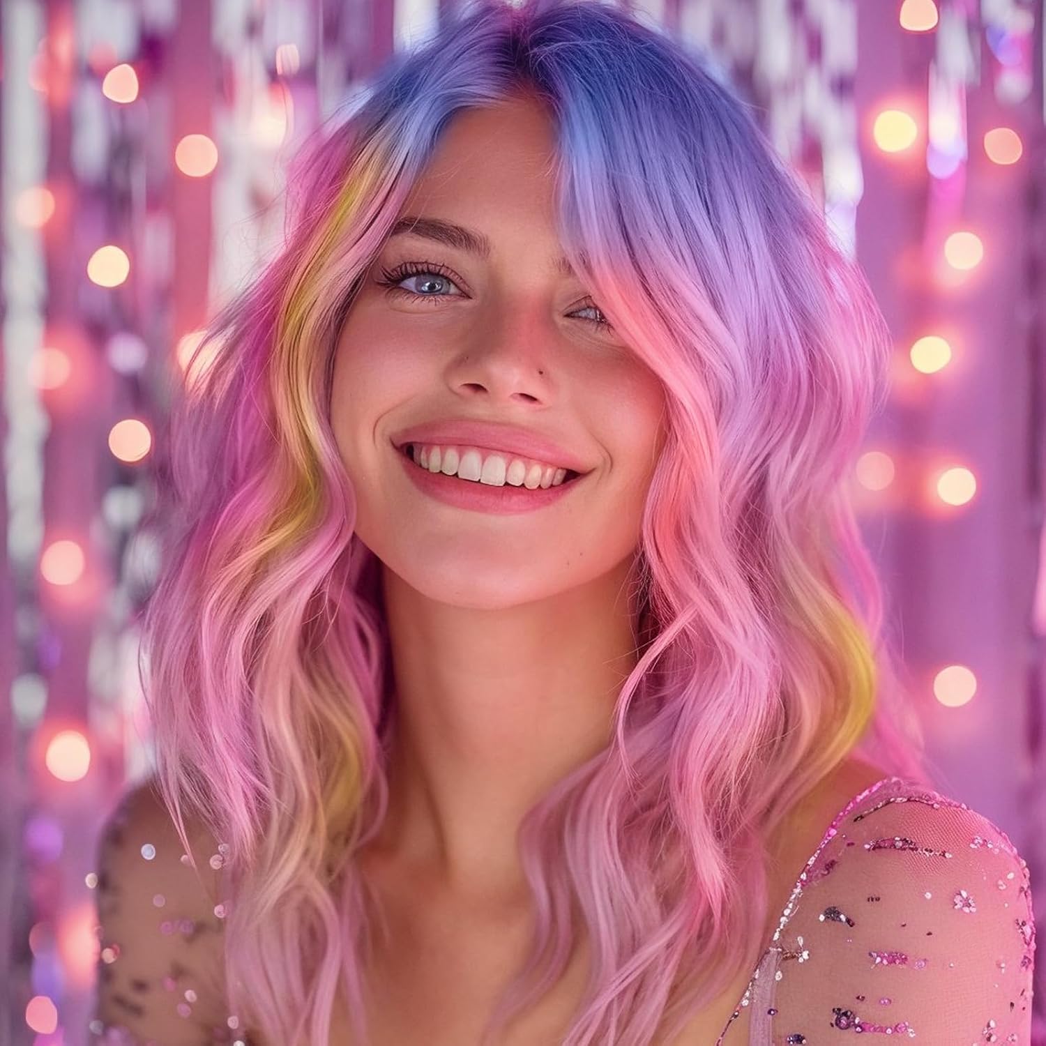 Detalle de Set di 10 gessetti colorati per capelli Nailpretty: colorazione temporanea lavabile