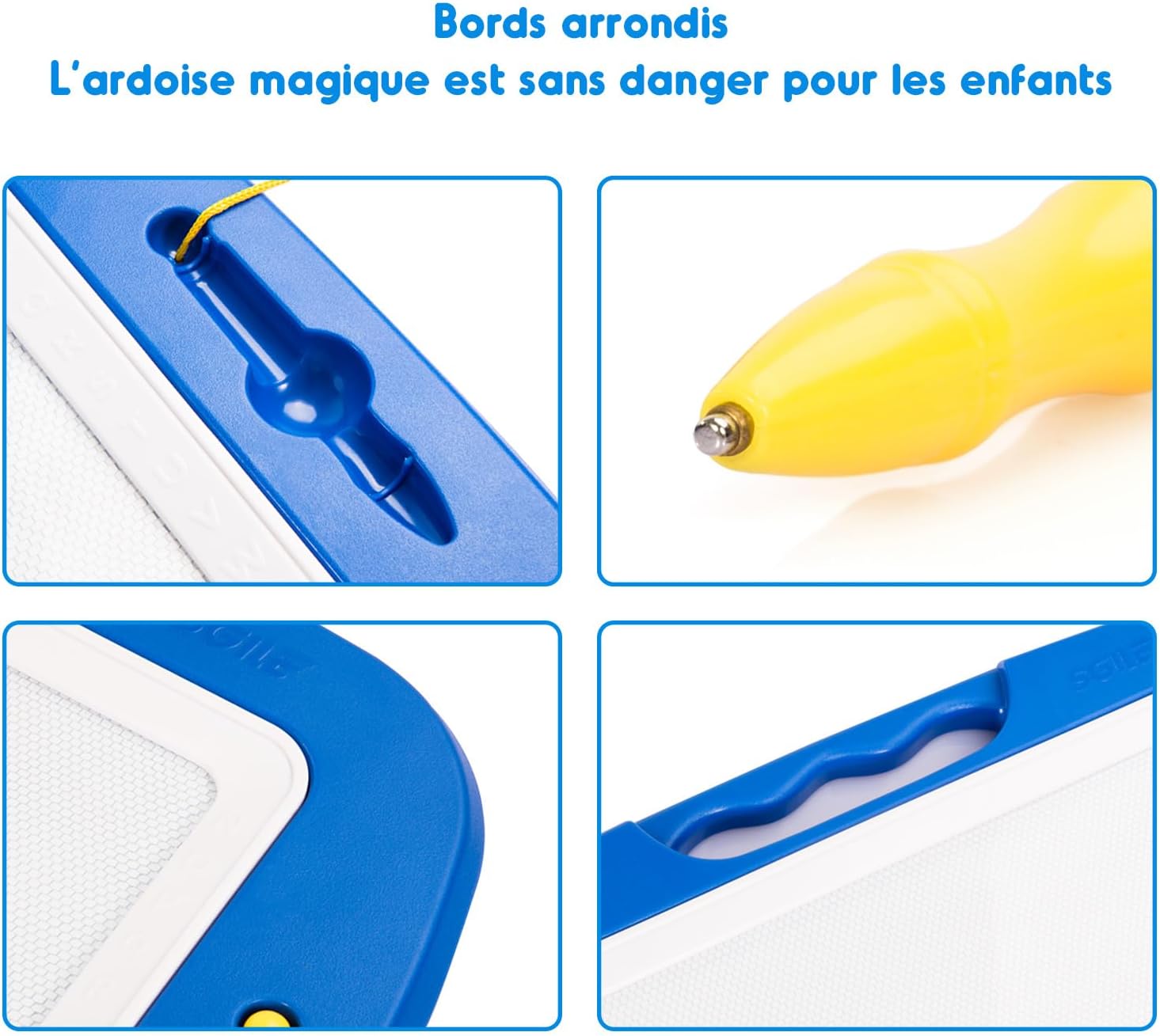 Detalle de SGILE Ardoise Magique Grande – Tablette magnétique 42 x 33 cm pour enfants, dessin et écriture sans BPA