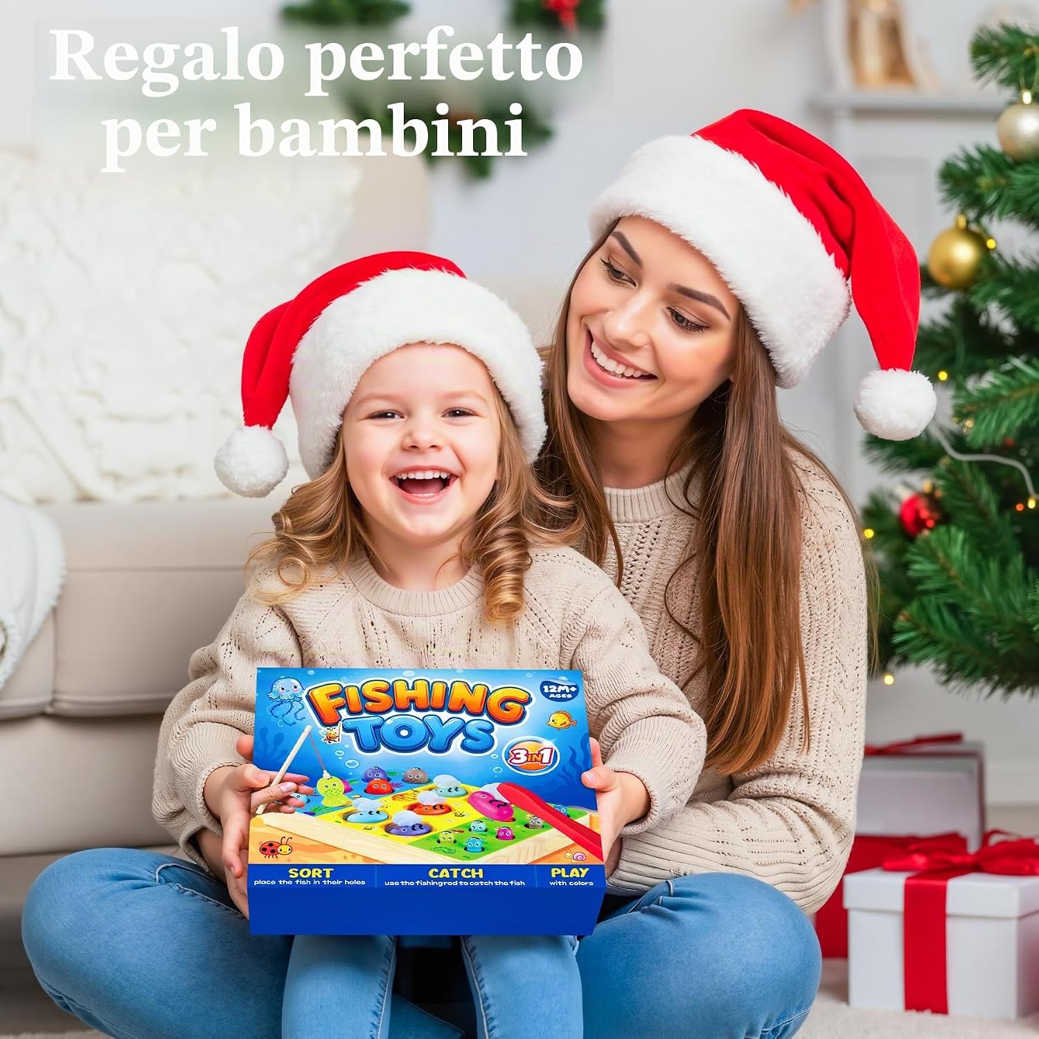 Thumbnail 6 de COOLJOY Giocattolo Montessori Pesca Magnetica in legno per bambini dai 2 anni
