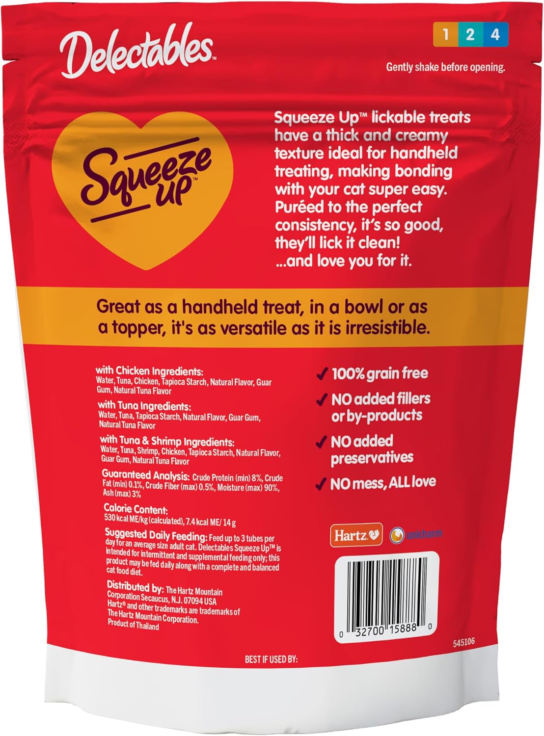 Thumbnail 6 de Delectables Squeeze Up Variety Pack: Creamy Squeezable Puree Cat Treats (24 Tubes)