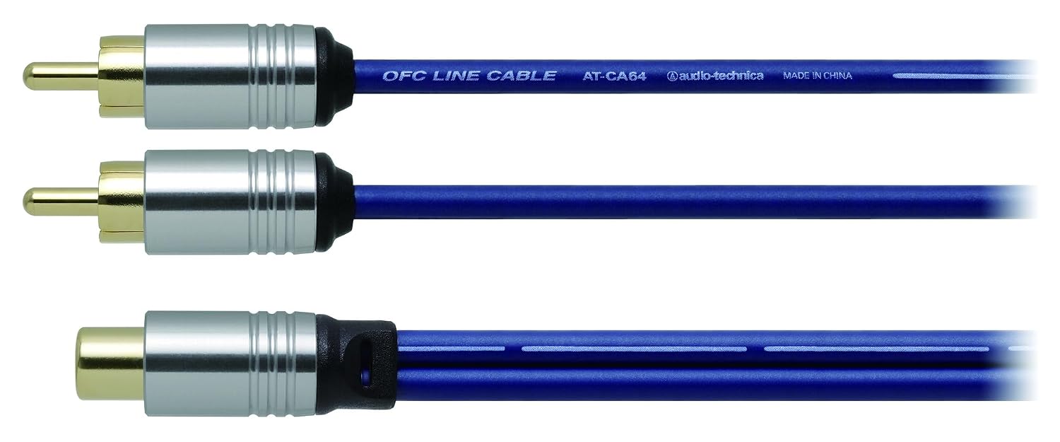 Detalle de オーディオテクニカ AT-CA64/2.0 OFC 車載用RCAオーディオケーブル 2.0m・二重シールド・90℃耐熱