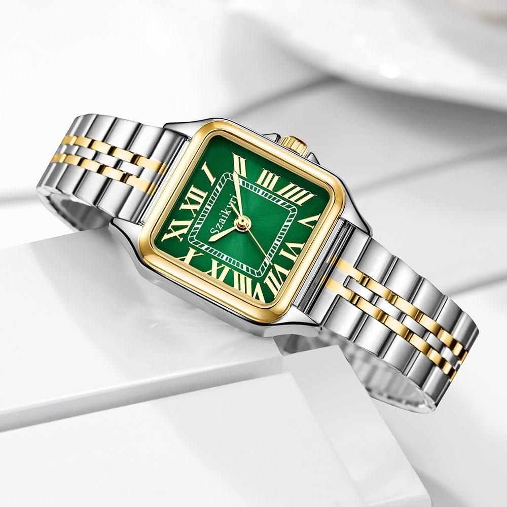 Thumbnail 6 de Szaikyri Quadrato Classico Orologio da Donna con Numeri Romani e Cinturino Intercambiabile