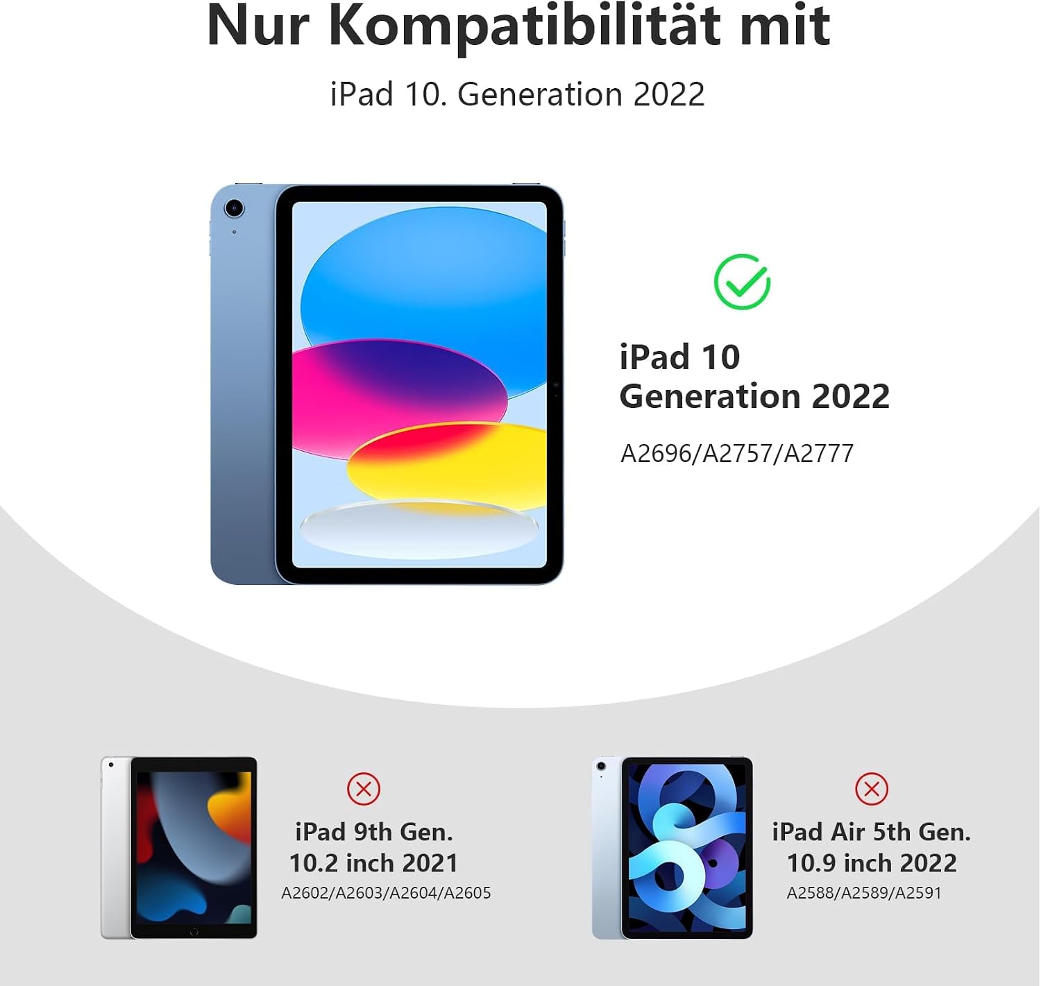 Detalle 2 de drivego Hülle mit Tastatur für iPad 11 Zoll