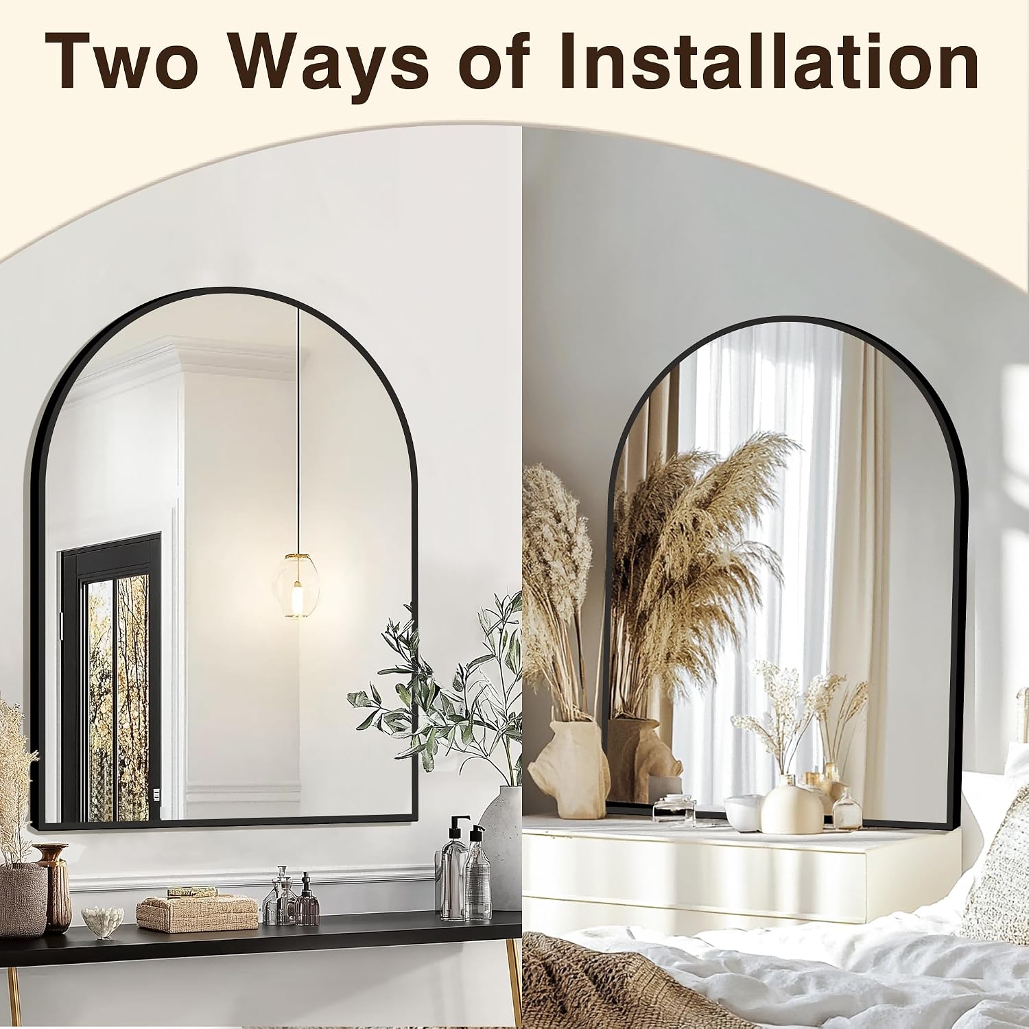 Detalle de FICTOR Arched Bathroom Mirror 30" x 40