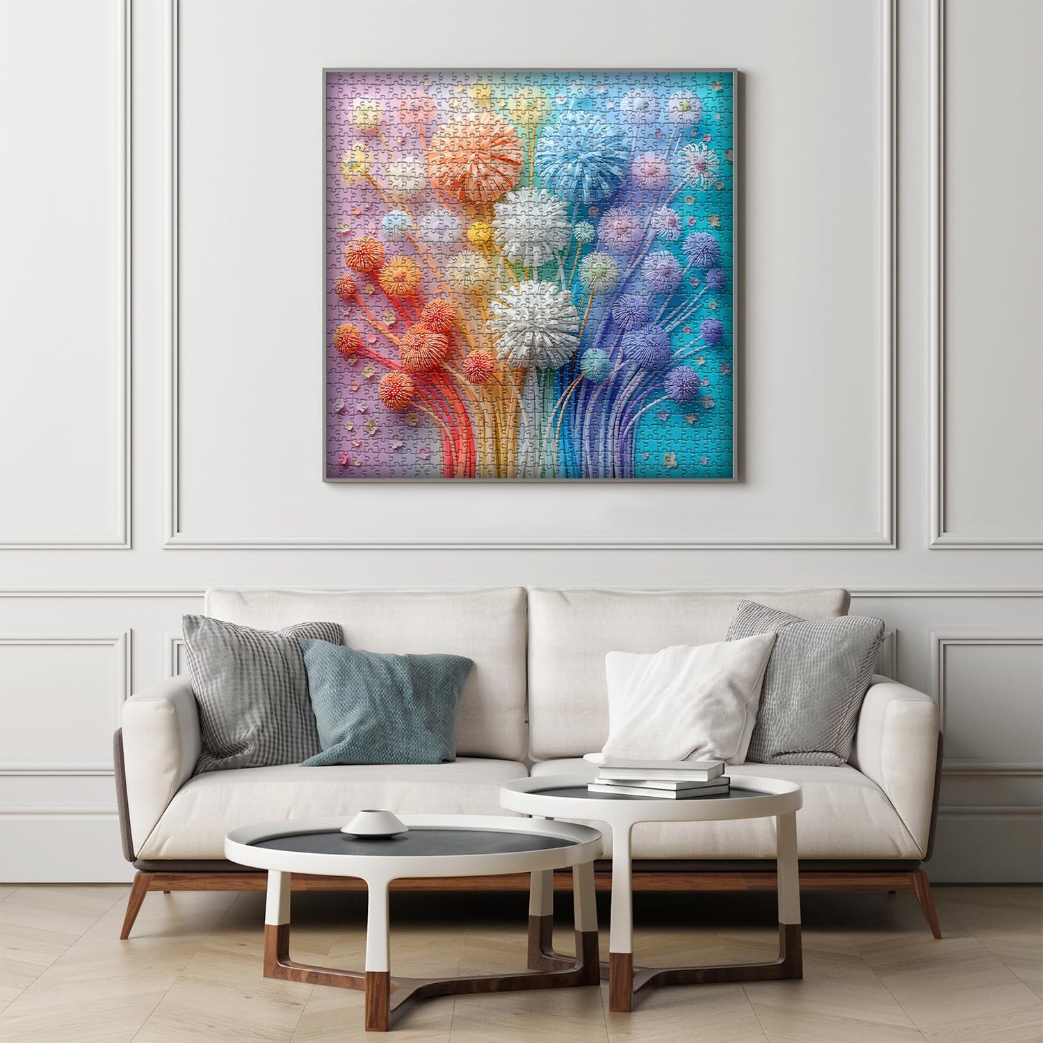 Thumbnail 5 de Flower Puzzles for Adults 1000 Pieces – Dégradé Arc-en-Ciel Impossible, Bouquet Floral