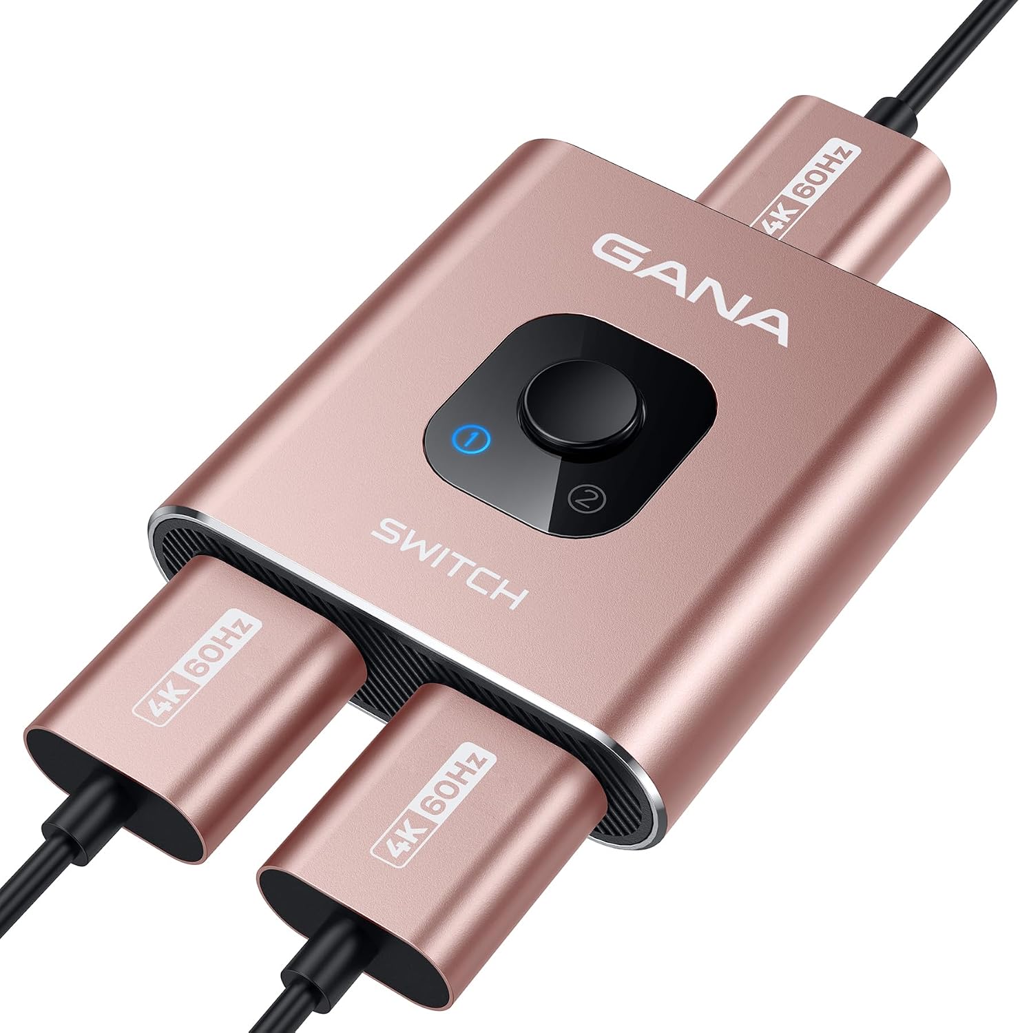 Detalle de GANA Commutateur HDMI bidirectionnel 4K 60 Hz - aluminium, hub 3 ports