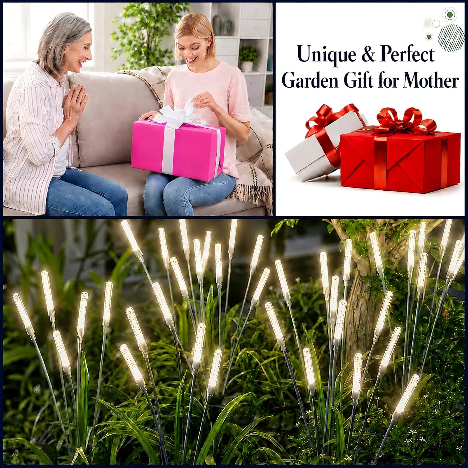Thumbnail 6 de DooYard Solar Garden Lights 2 Pack: Firefly Acrylic Pathway Lights with Green Stems